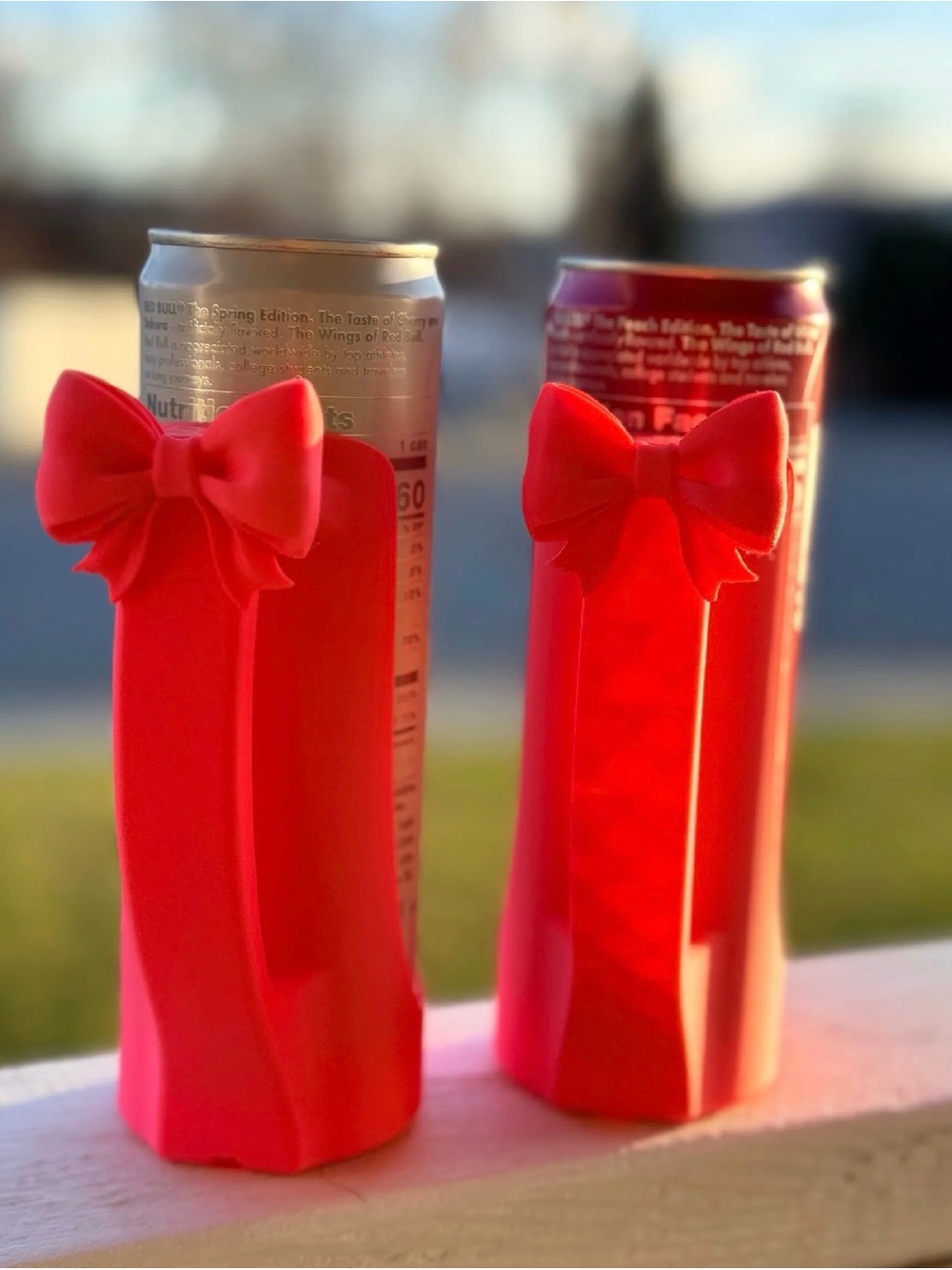 Pink Bow Can Cooler Sleeve – Decorative Beverage Insulator